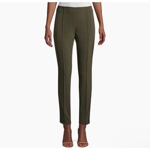 Theory Acclaimed Stretch Gramercy Seamed Pull On Pants Olive Army Green 8